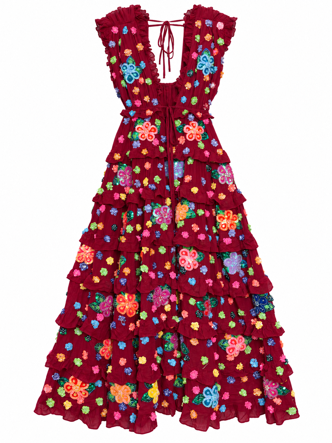Gypsy Soul Maxi Dress in Red
