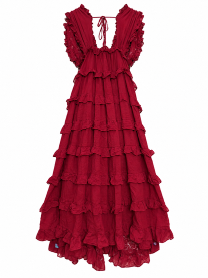 Gypsy Soul Maxi Dress in Red