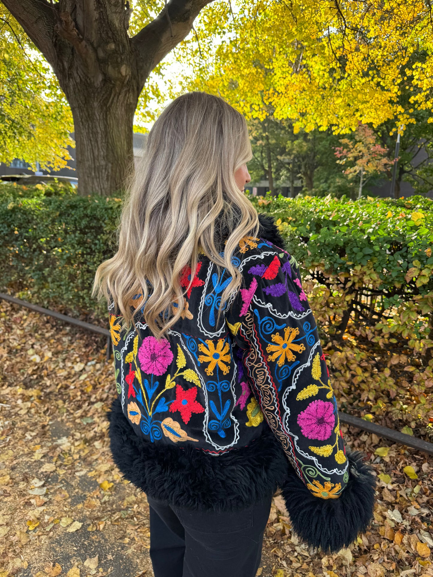 Vintage 70s Afghan Suzani Short Coat