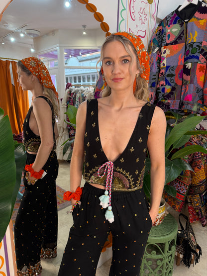 Sari Top in Black