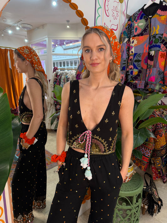 Sari Top in Black