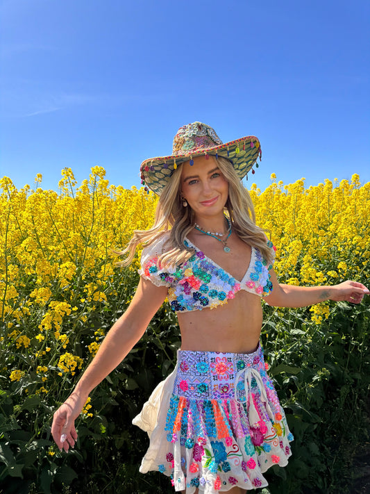 Gypsy Soul Embellished Top & Skirt Co Ord
