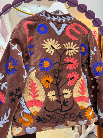 Velvet Suzani Duster Jacket