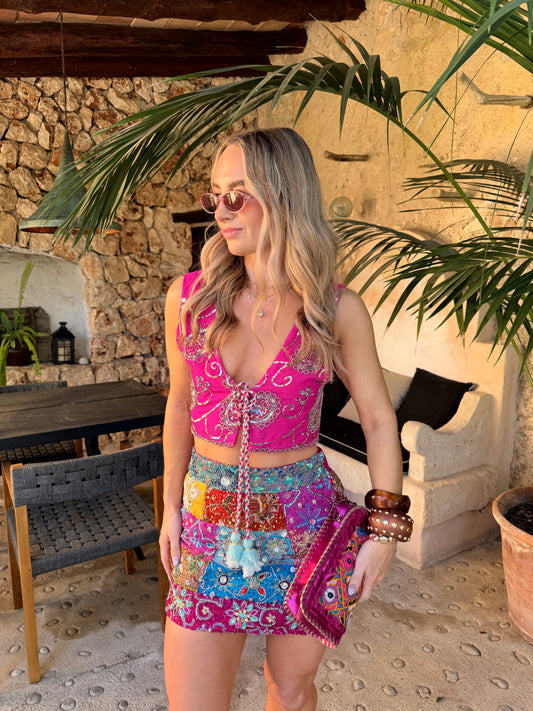 Sari Top in Pink