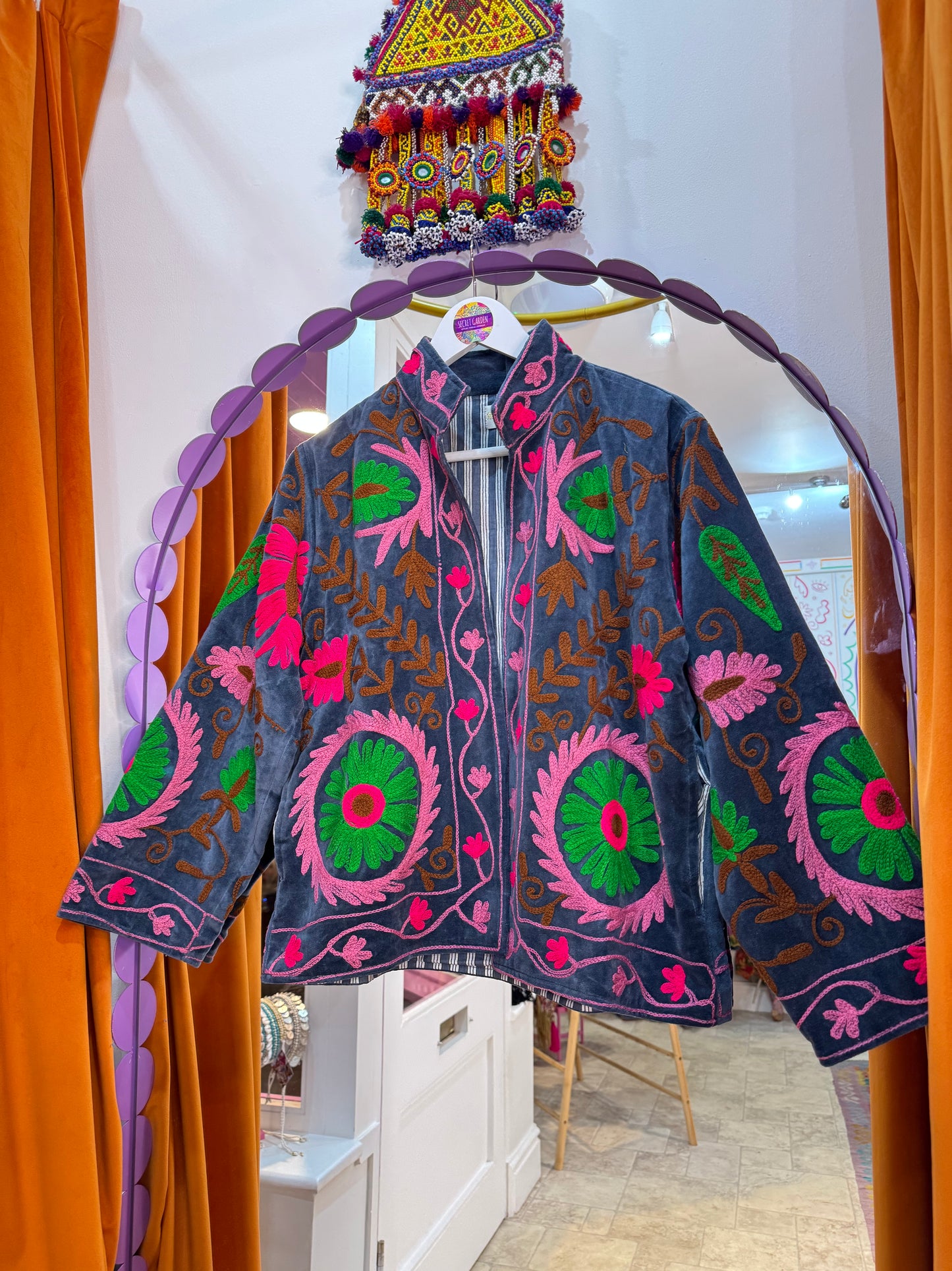 Velvet Suzani Duster Jacket
