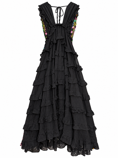 Gypsy Soul Maxi Dress in Black