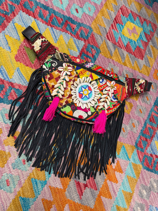 Boho Black Bumbag