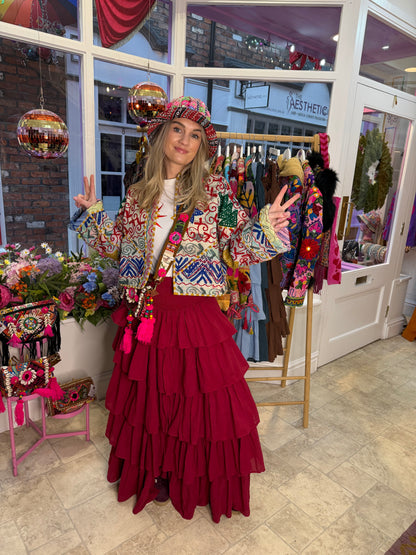 Bohemia Ruffle Maxi Skirt