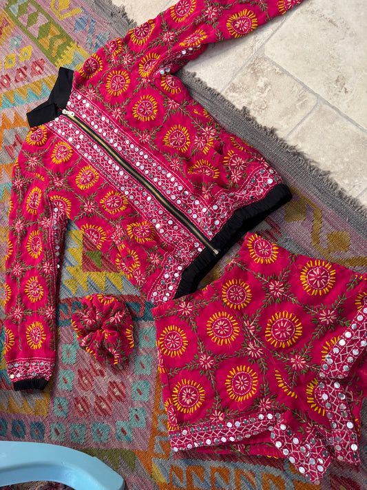 Phulkari Bomber & Shorts Co ord