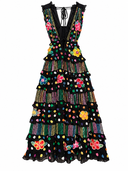 Gypsy Soul Maxi Dress in Black