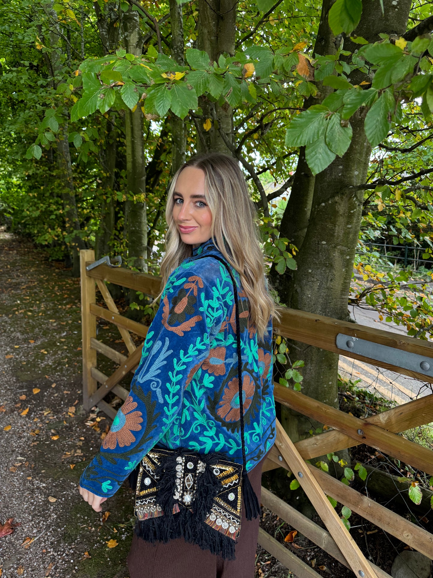 Velvet Suzani Duster Jacket
