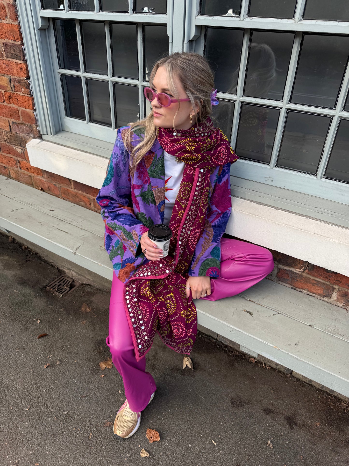 Phulkari Wool Scarf - 43