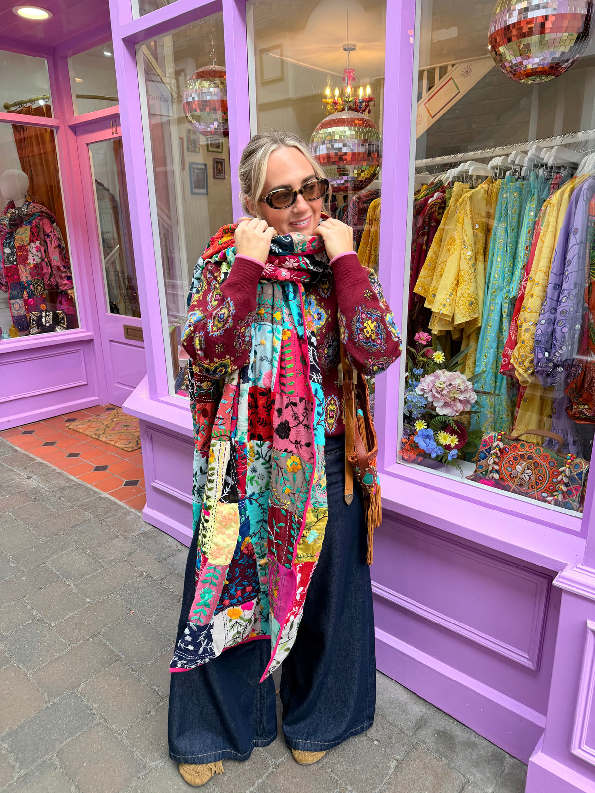 Phulkari XL Wool Scarf
