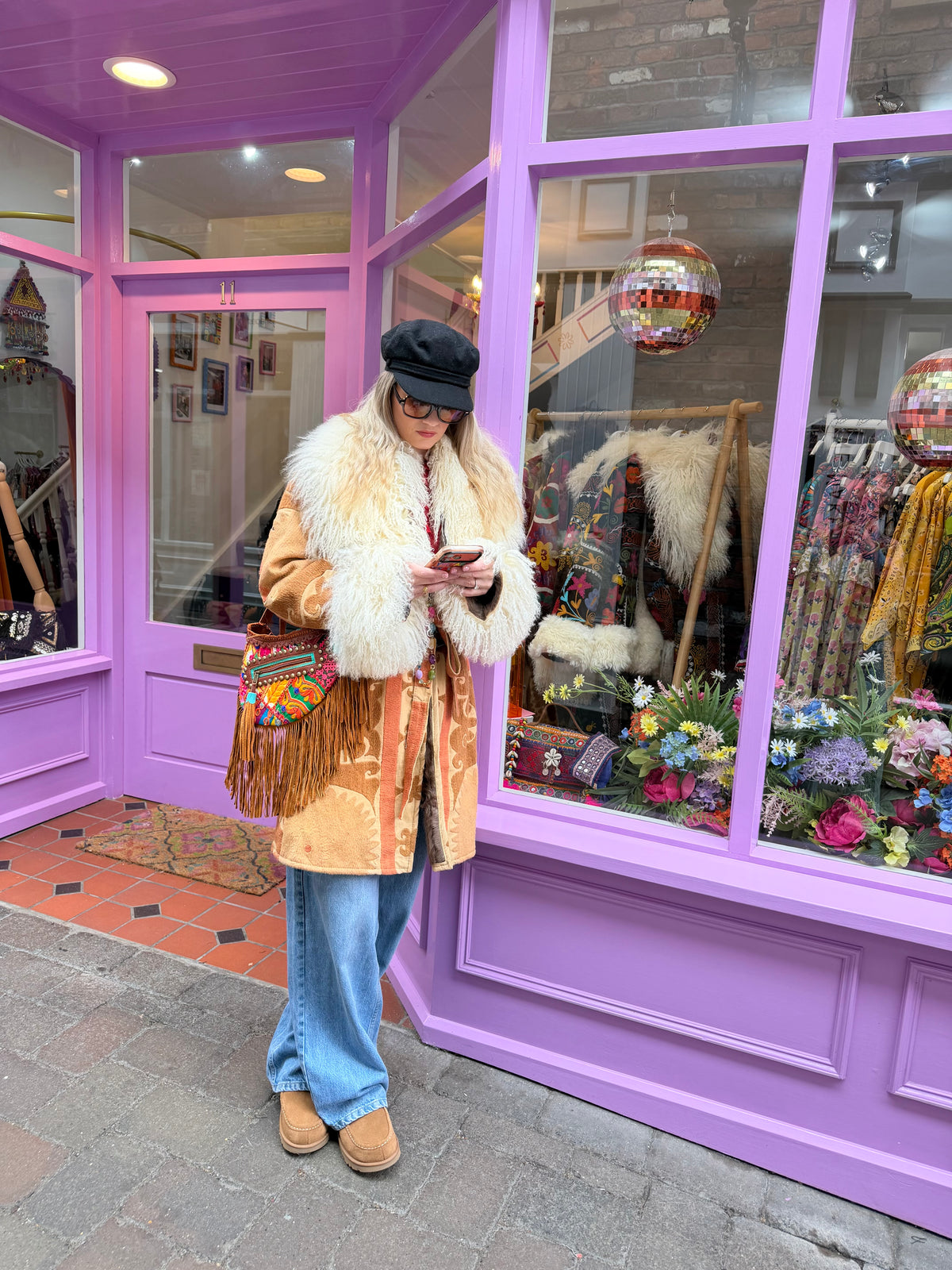 Vintage 70s Suzani Long Coat