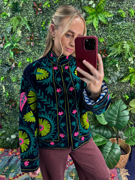 Velvet Suzani Kimono Jacket