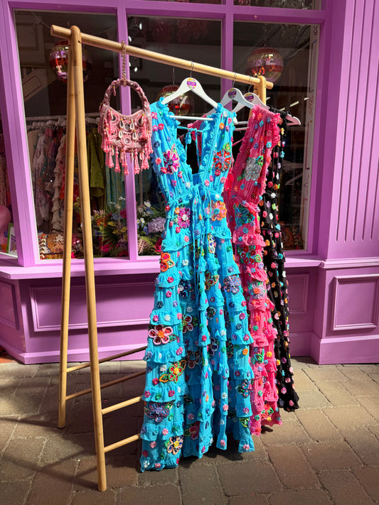 Gypsy Soul Maxi Dress in Blue