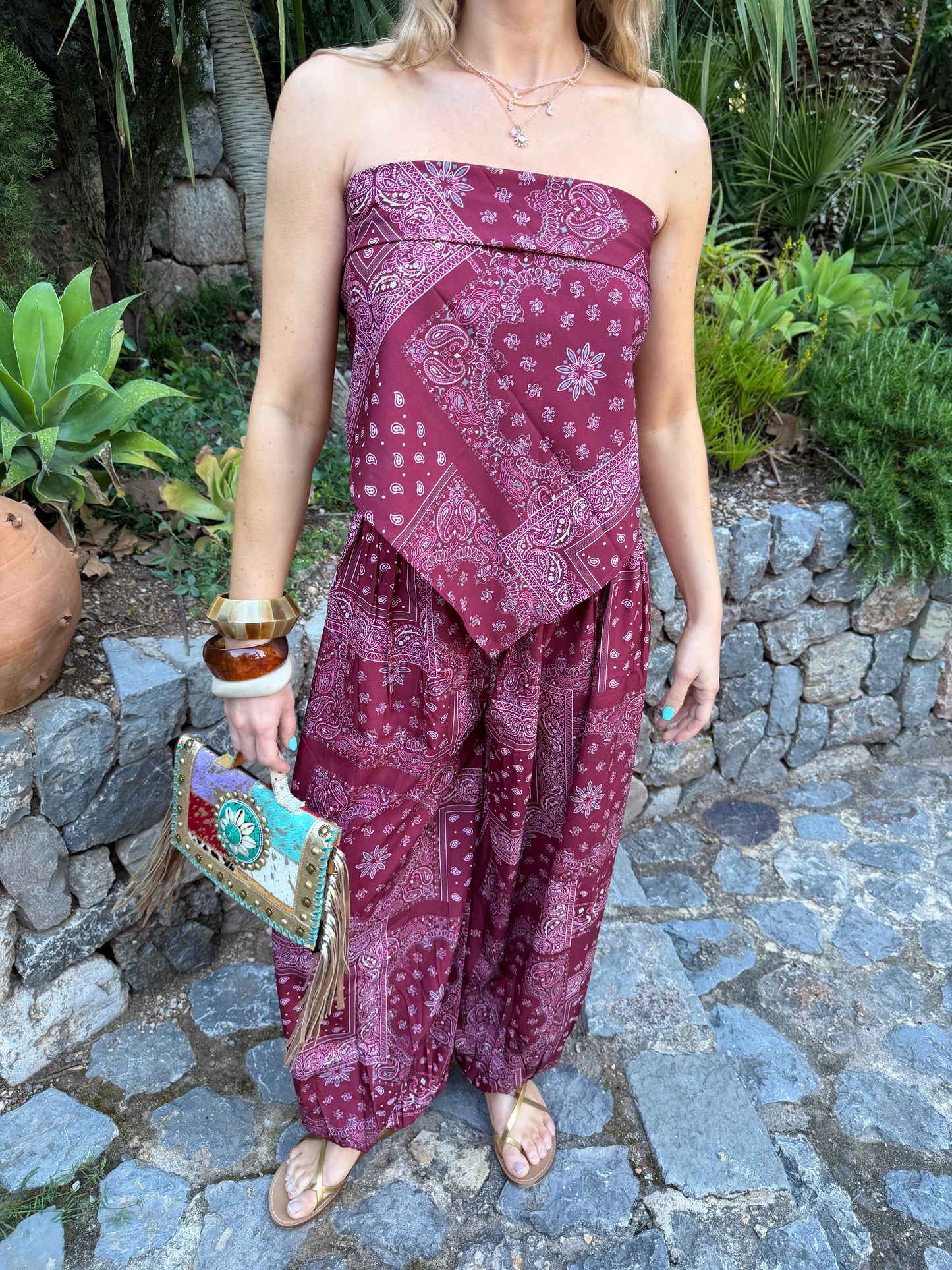 Burgundy Bandana Headscarf