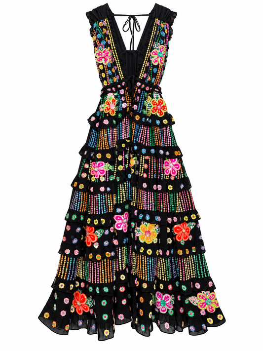 Gypsy Soul Maxi Dress in Black