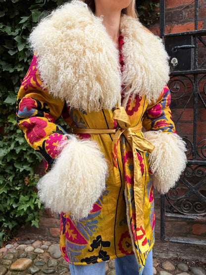 Vintage 70s Suzani Long Coat