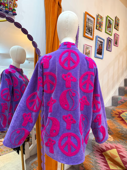 Ying & Yang Mushroom Duster Jacket