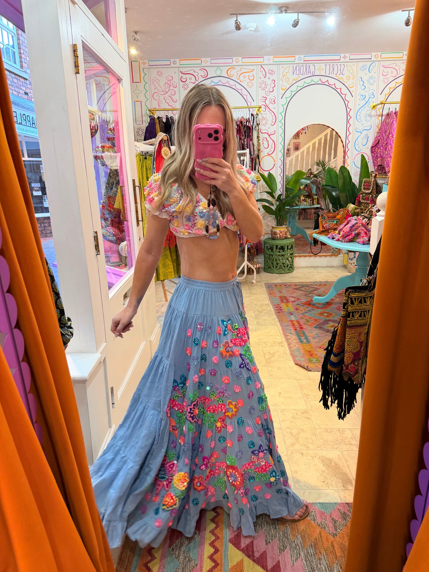 Gypsy Soul Ibiza Blue Skirt