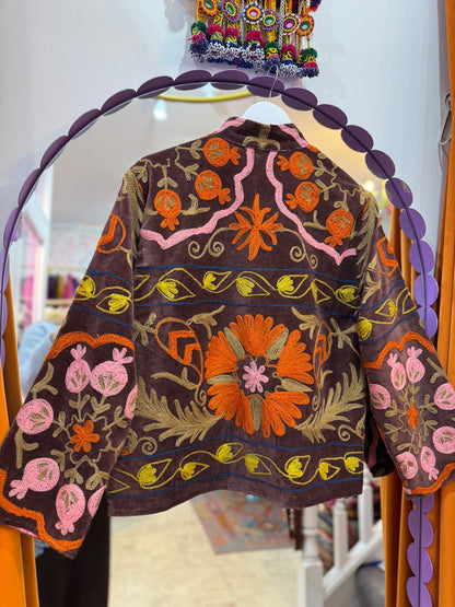 Velvet Suzani Duster Jacket