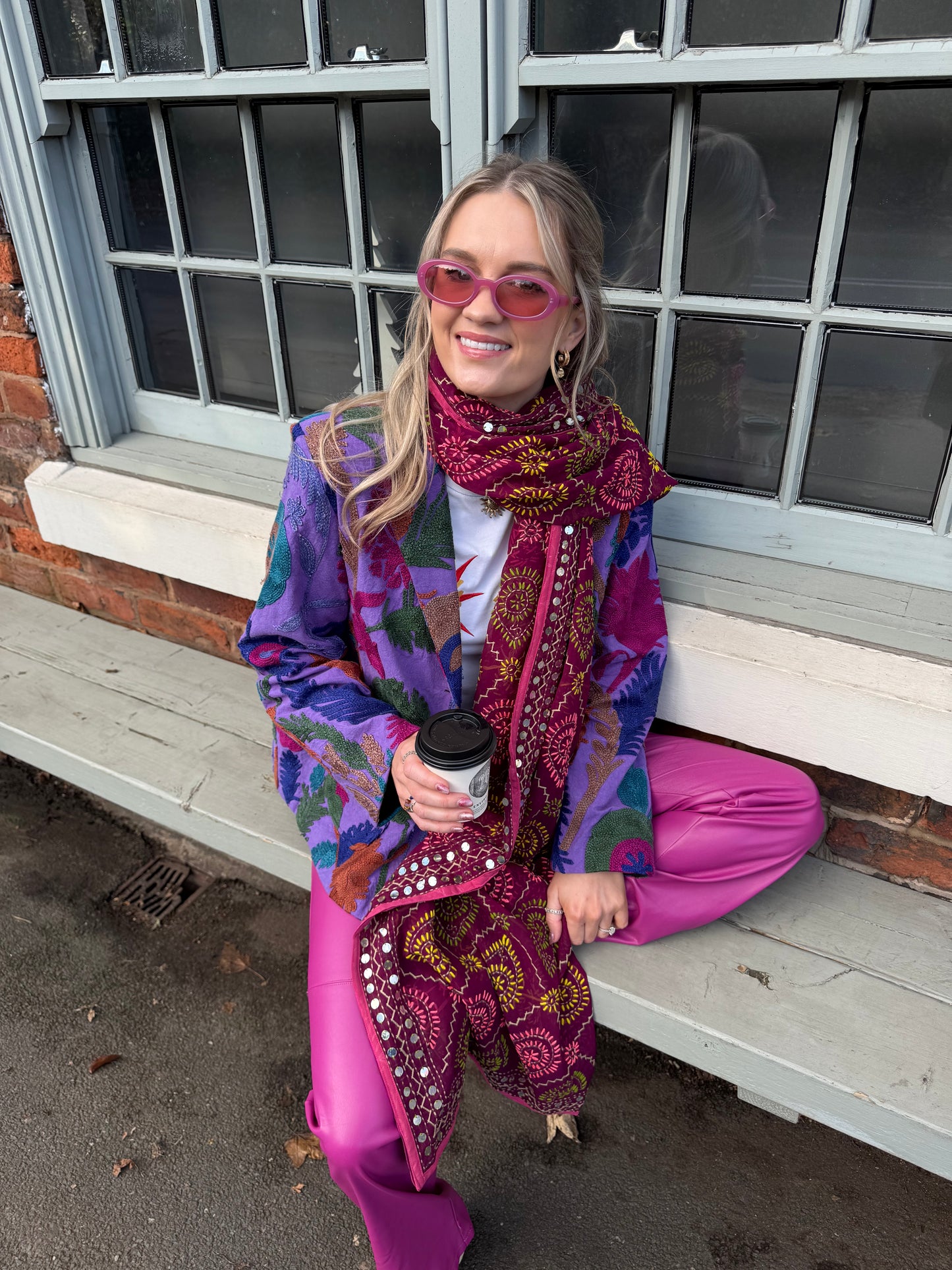 Phulkari Wool Scarf - 43