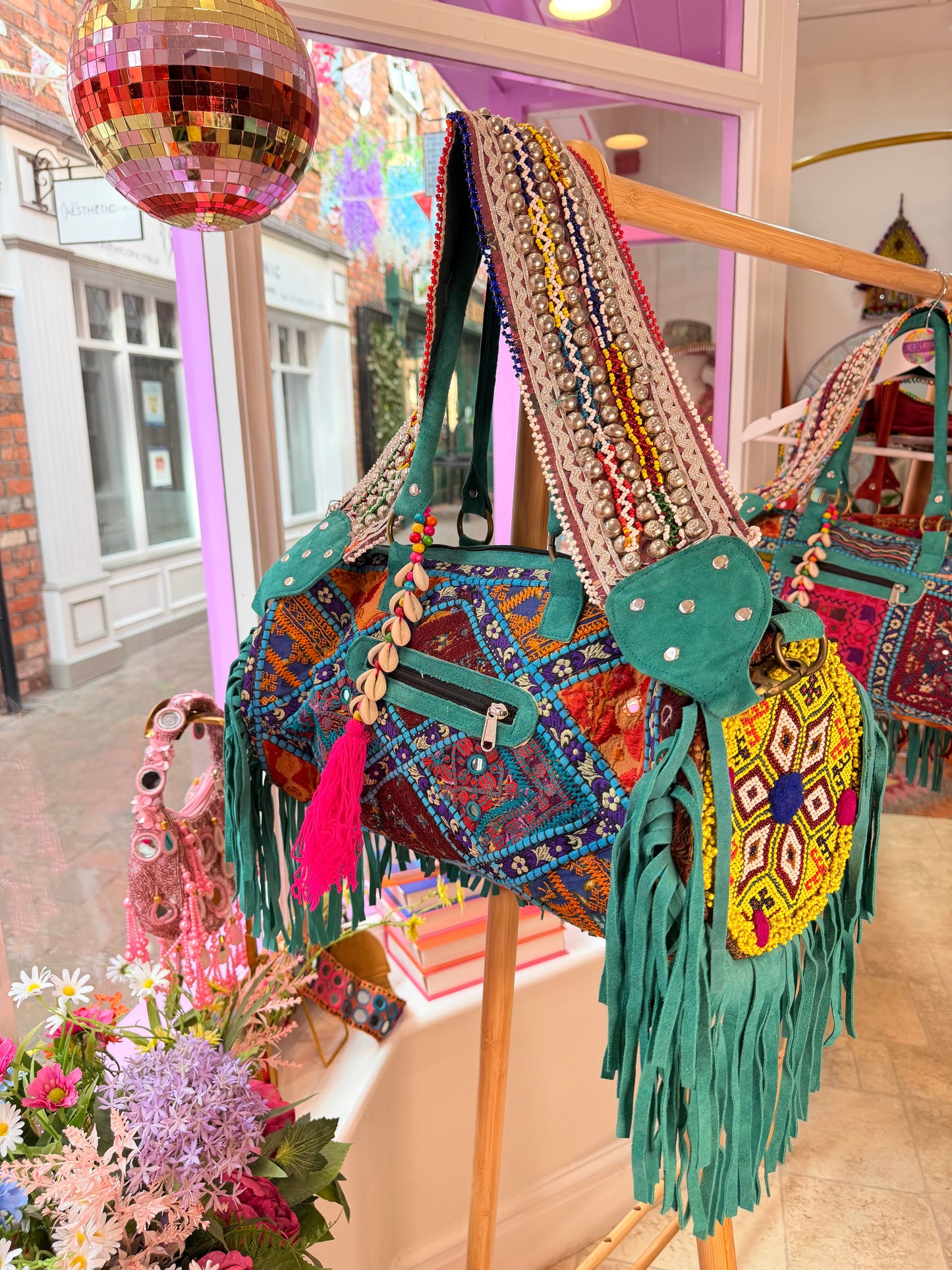 Havana Overnight Tassel Bag - Turquoise