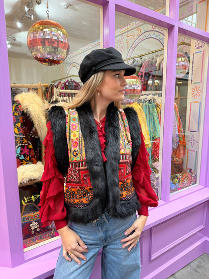 Faux Fur Banjara Gilet