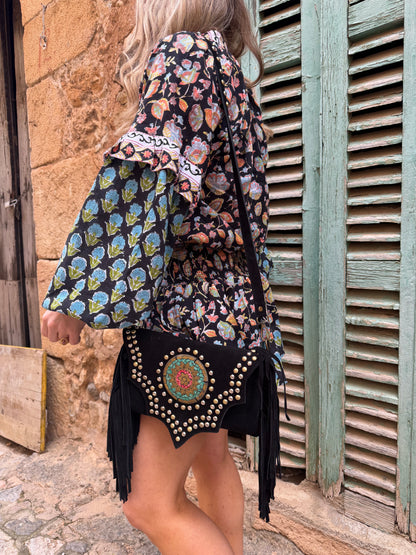 Western Stud Fringe Bag