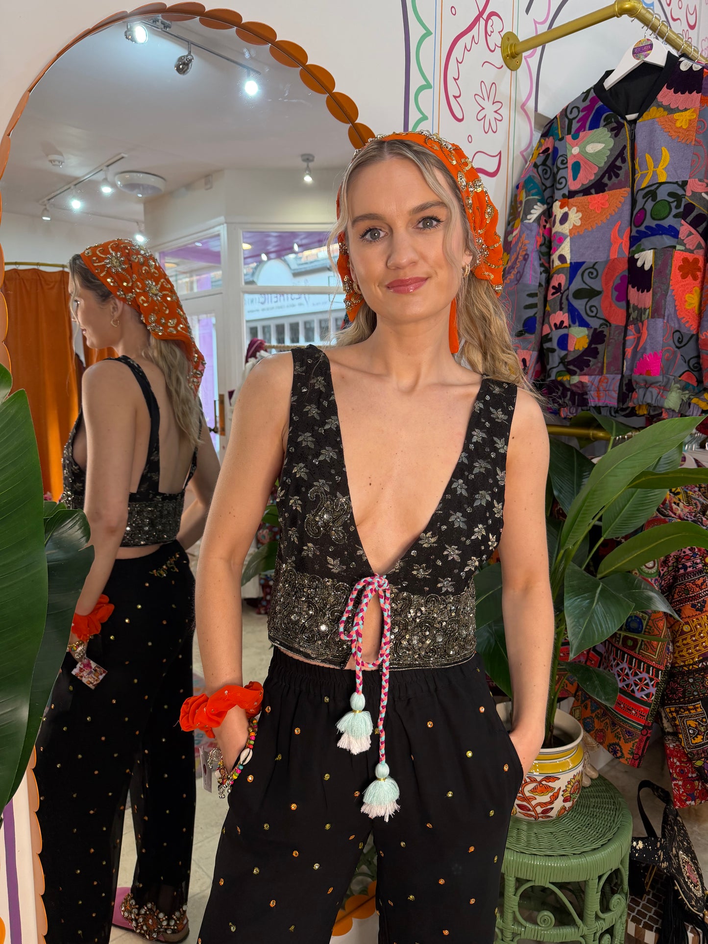 Sari Top in Black