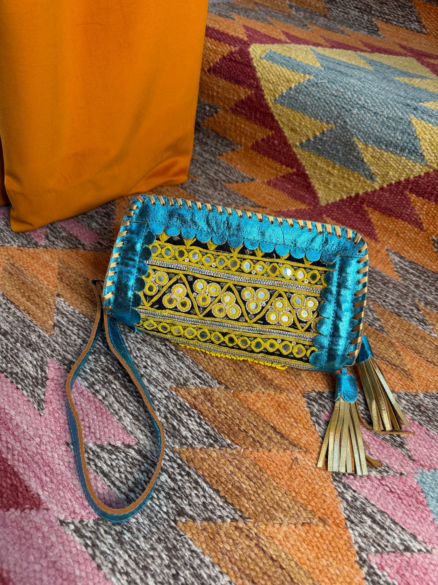 Metallic Kutch Bag