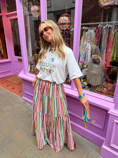 Multi Maxi Stripe Skirt