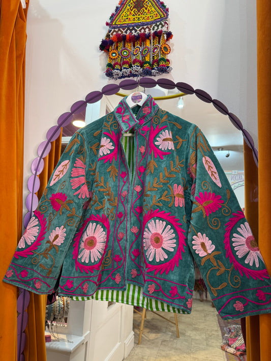 Velvet Suzani Duster Jacket