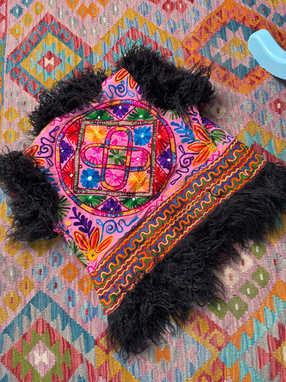 Faux Fur Flower Gilet