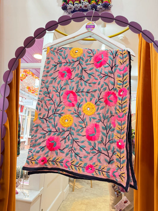 Phulkari Wool Scarf - 12