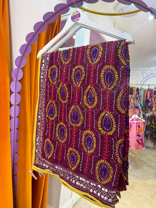 Phulkari Wool Scarf - 19