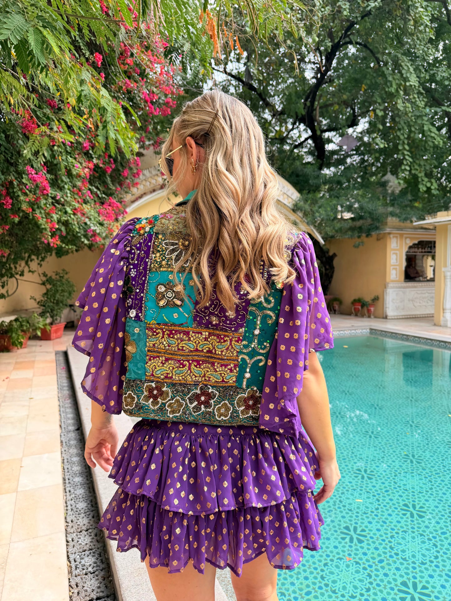Golden Hour Ruffle Purple Shorts