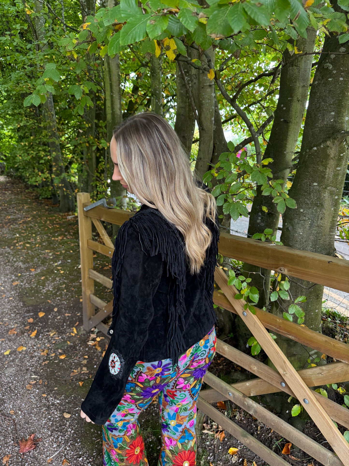 Arizona Black Tassel Suede Jacket - Pre Order