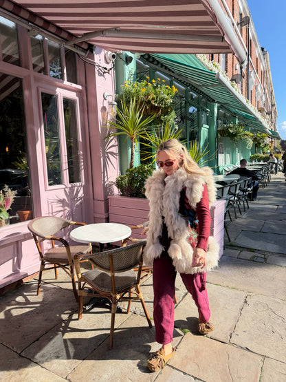 Vintage Embroidered Fur Gilet