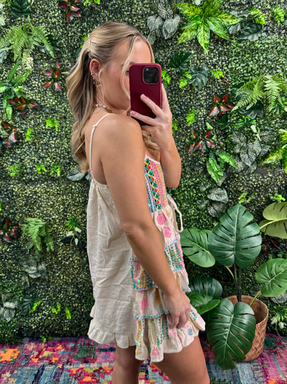 Gypsy Soul Cream Ruffle Dress - 3