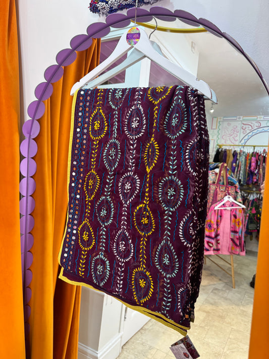 Phulkari Wool Scarf - 26