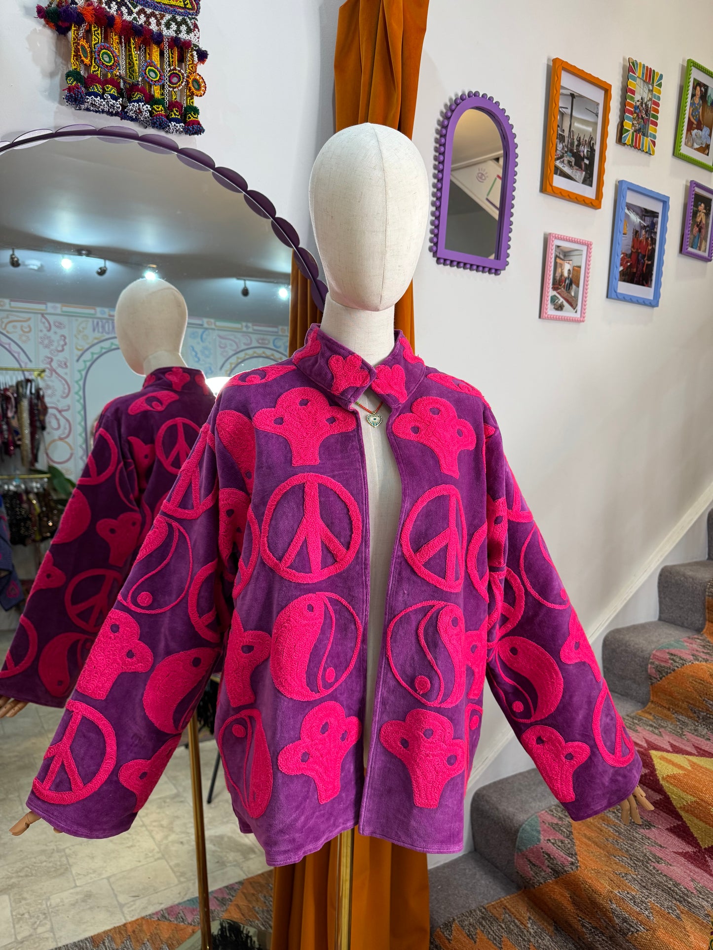 Ying & Yang Mushroom Duster Jacket