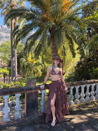 Bohemia Ruffle Maxi Skirt