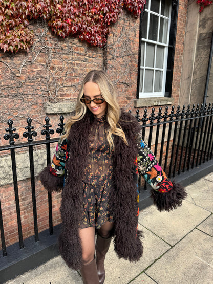 Vintage 70s Afghan Suzani Long Coat