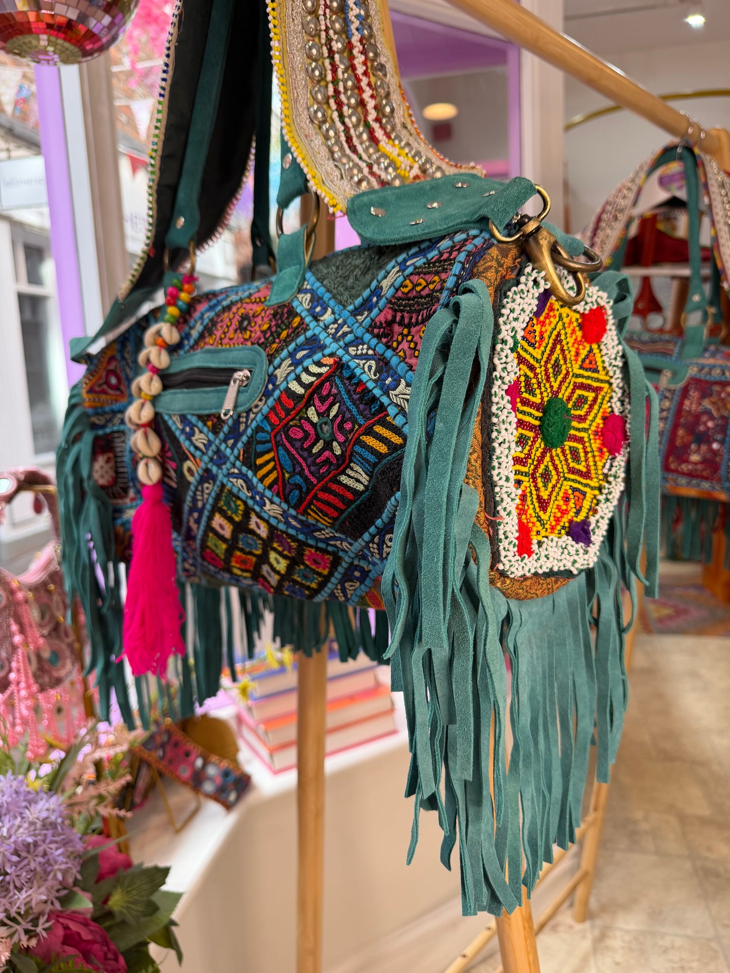 Havana Overnight Tassel Bag - Turquoise
