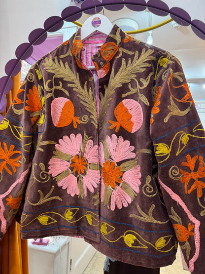 Velvet Suzani Duster Jacket