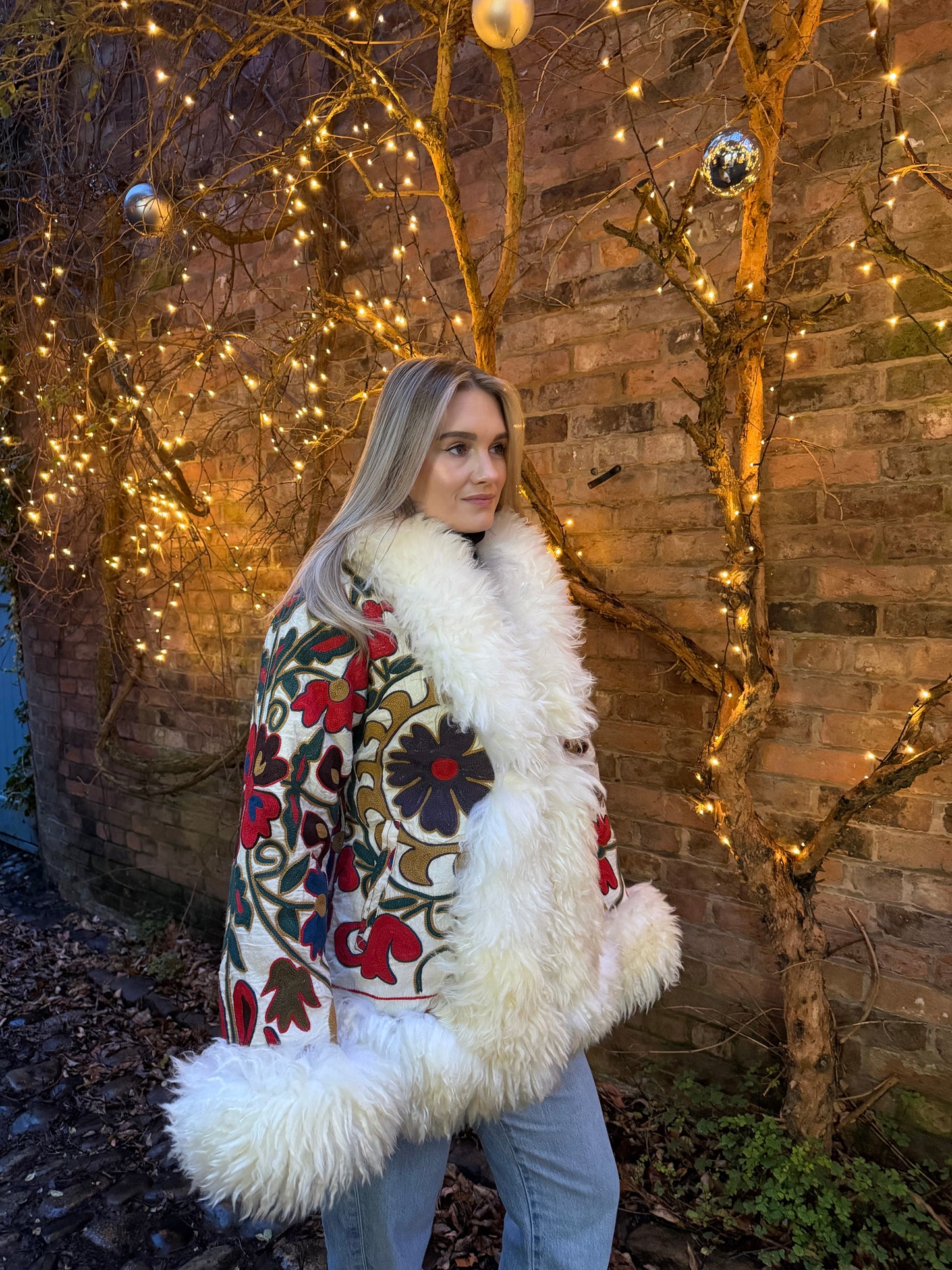 Vintage 70s Afghan Suzani Short Coat