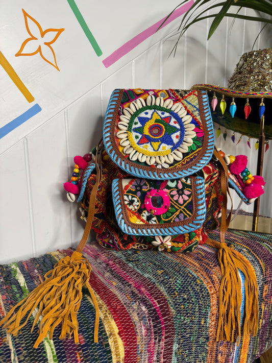 Boho Backpack Blue - 3