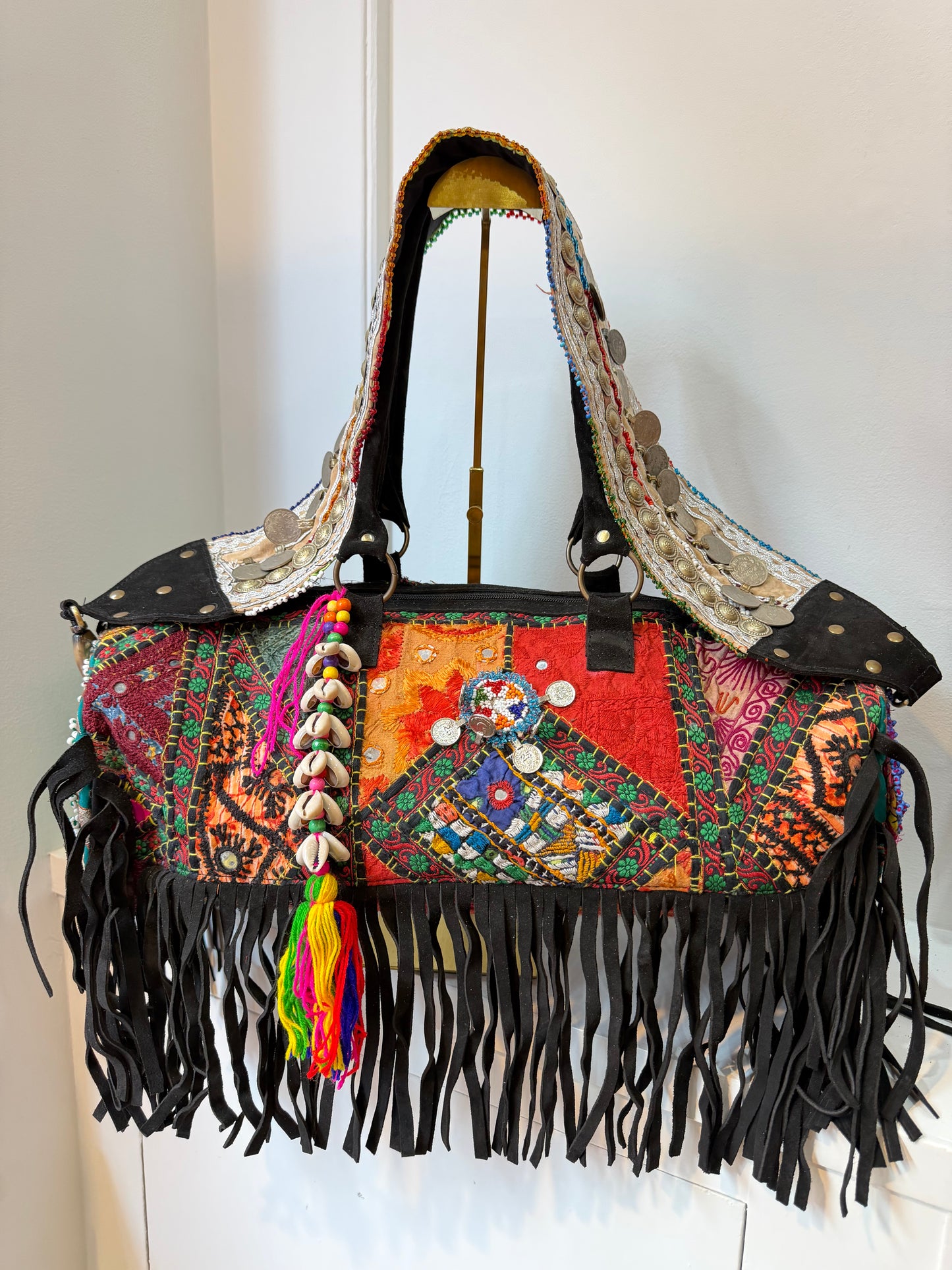 Havana Overnight Tassel Bag - Black